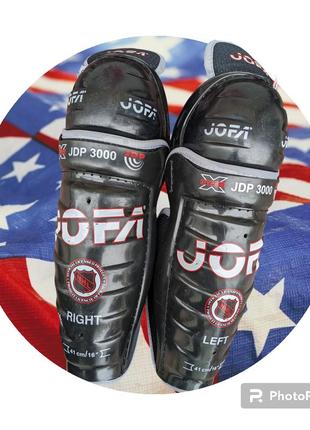 Щитки хоккейные jofa jdp 3000 16 " б/у