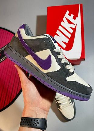 Кросівки nike sb dunk low x otomo katsuhiro чоловічі, найк сб данк сірі замшеві, найки данки