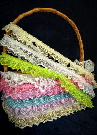 Украшение резинка ажурная кружевная на большой день для корзины
