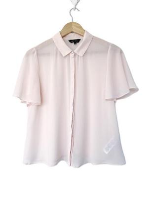 Ніжна шифонова блузка персикового кольору new look, l