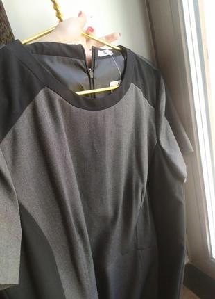 Плаття сіре класика з чорним батал tu королівський розмір5 фото