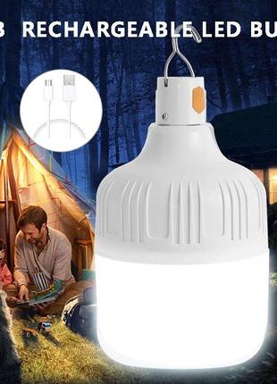 Акумуляторна led лампа 30 w денного світла з підзарядкою usb sb1087