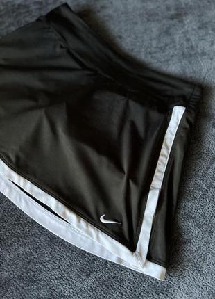 Черная спортивная юбка-шорты nike dri-fit8 фото