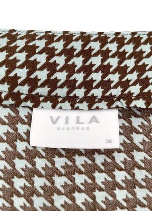 Стильна блузка vila в гусячу лапку з рукавом 3/4, s5 фото
