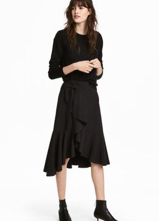 Міді спідниця h&m з воланом, s