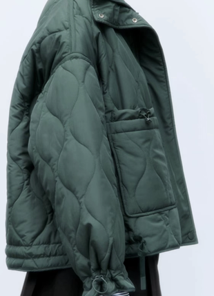 Короткая стеганая куртка zara4 фото