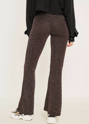 Блискучі чорні кльошні легінси брюки глітер з мідним люрексом urban outfitters4 фото