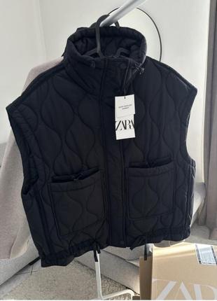 Стьогана жилетка / безрукавка zara5 фото