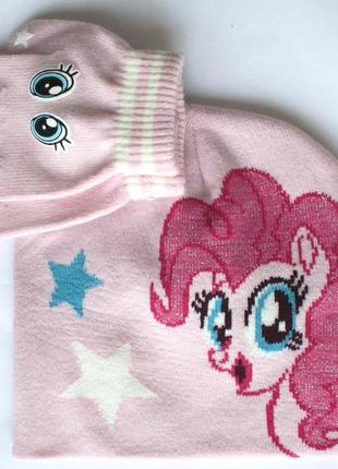 Шапка и перчатки для девочки pony primark2 фото