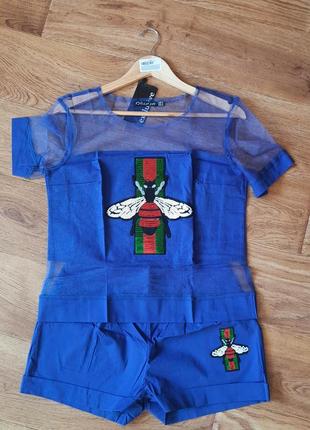 Літній жіночий костюм з шортами