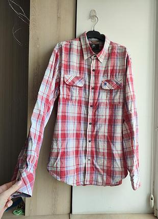 Рубашка в клетку с длинным рукавом