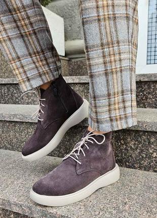 Натуральна шкіра замша всі розміри багато кольорів черевики демі зима