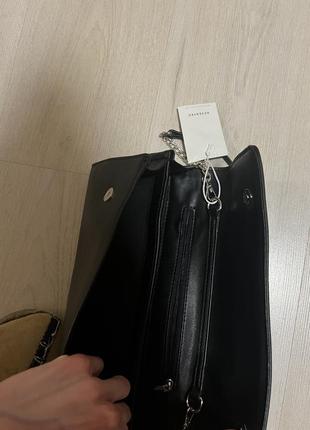 Нова чорна сумка клатч клатч сумочка reserved новая черная8 фото