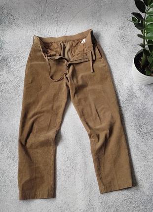 Чоловічі укорочені вельветові штани на утяжках uniqlo1 фото