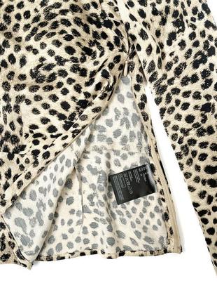 Леопардовая блузка с длинными рукавами h&m, m, l8 фото
