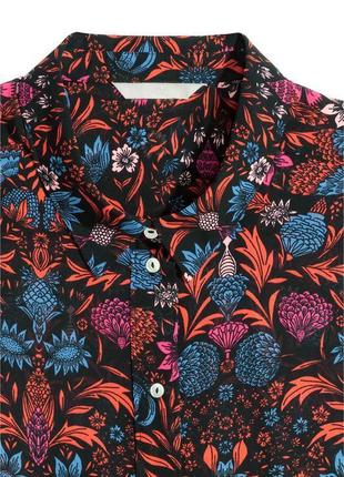 Шифонова блузка h&m з квітковим принтом, s/m3 фото