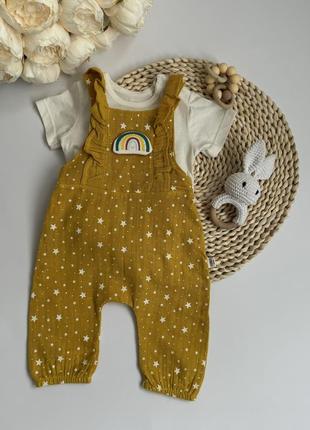 Комбинезон лен с футболкой