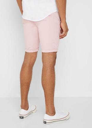 Стильні шорти чиноси topman у світло-рожевому кольорі, xs/s2 фото