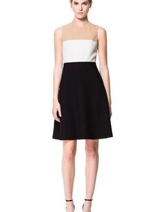 Стильне плаття zara color block dress, s1 фото