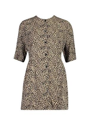 Леопардова сукня boohoo у вільному стилі, s/m4 фото