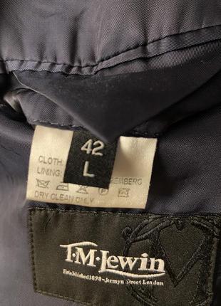 T.m.lewin men's 100% wool пальто | xl | blue8 фото
