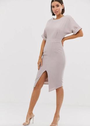 Стильне плаття кольору моко asos wiggle midi dress, m3 фото