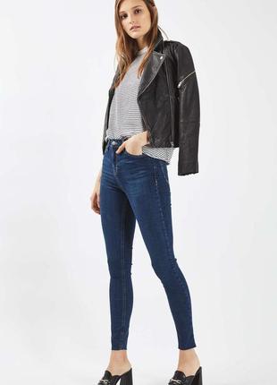 Джинси topshop jamie з необробленим краєм, w25 l302 фото