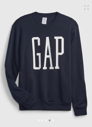 Новый крутой свитшот gap logo pullover sweatshirt tapestry navy8 фото