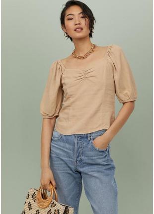 Лляний топ h&m, xxl/xxxl1 фото