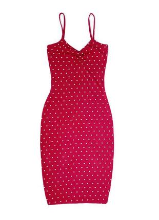 Missguided міді плаття в горошок, s 2