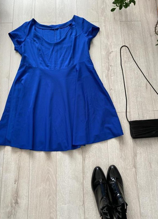 Платье мини/платье синее/платье большой размер5 фото