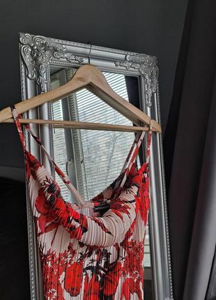 Плиссированное платье макси в цветочный принт 🌸5 фото