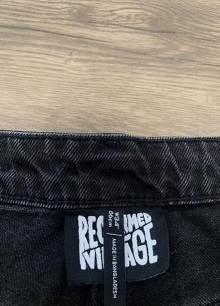 Чёрные выбеленные джинсы клеш asos reclaimed vintage3 фото