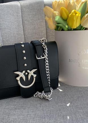 Женская сумка pinko classic love bag icon simply black/silver