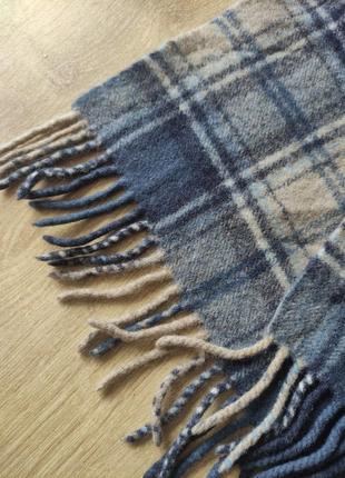 Шикарний чоловічий вовняний шарф superfine, шотландія5 фото