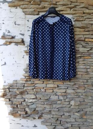 Віскозний в горох блузон великого розміру