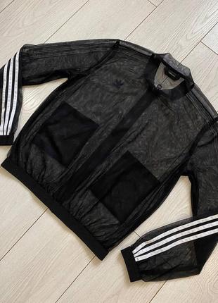 Жіноча стильна кофта олімпійка в сіточку adidas size s-m4 фото