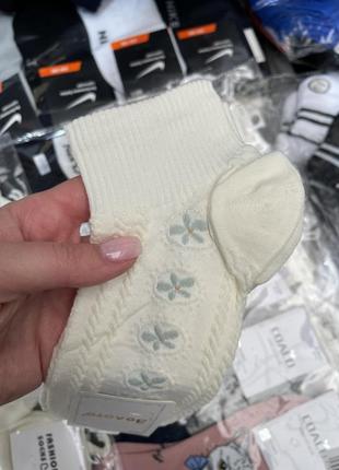 Набір 5 пар короткі літні шкарпетки носки з резинкою квітами молочні пастельних відтінків під кросівки4 фото