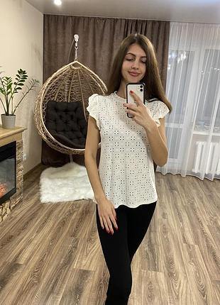 Блуза блузка белая новая футболка майка