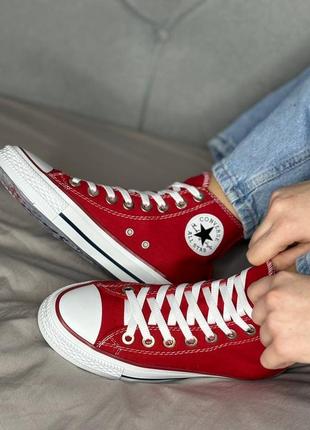 Кеди converse red/white