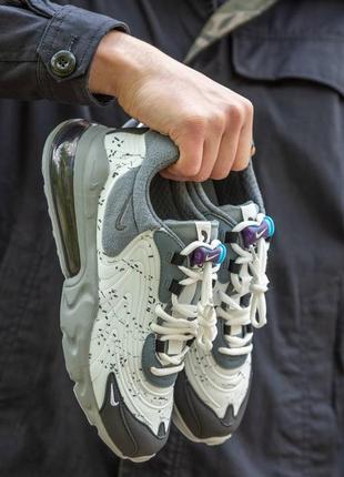 Мужские кроссовки nike air max 270 react x travis scott grey 40-41-42-44