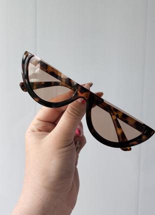Леопардові окуляри - половинки 💞2 фото