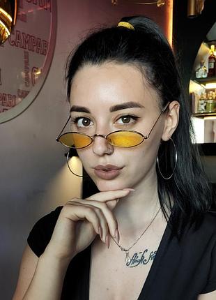 Вузькі окуляри, унісекс 💛 жовті окуляри овали