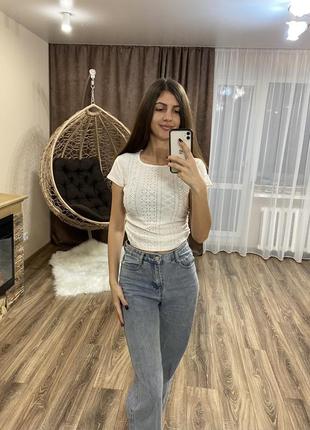 Блуза топ футболка женская белая