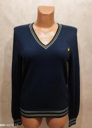 Классический хлопковый пуловер уникального бренда класса люкс из крупнобритании lyle&amp;scot