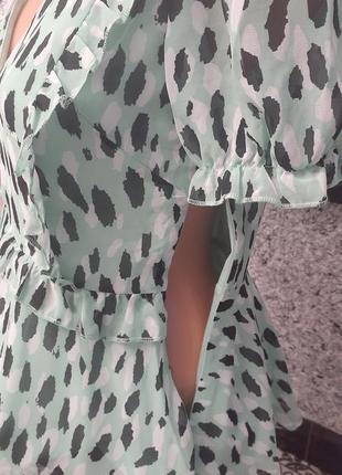 Шифонова леопардова блуза4 фото