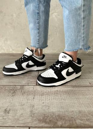 Женские кроссовки nike dunk low twist white/black