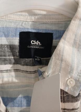 Рубашка короткий рукав мужская лен размер xs c&amp;a3 фото