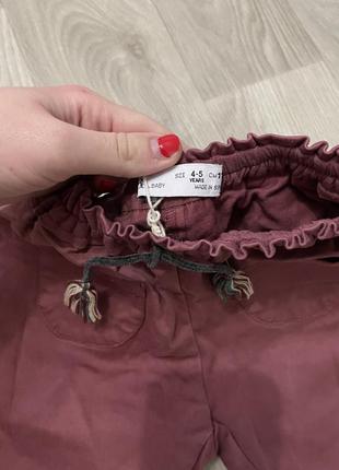 Штаны / джинсы zara 4/5 лет 104/110 бордо1 фото