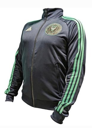 Спортивная мужская кофта adidas inter miami размер xl темно-синяя с бирюзой2 фото